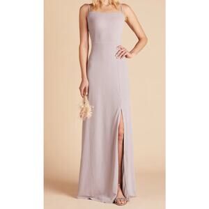 BIRDY GREY SZ L Lilac Straight-Neck Adjustable Strap Benny Maxi Dress NWT b116